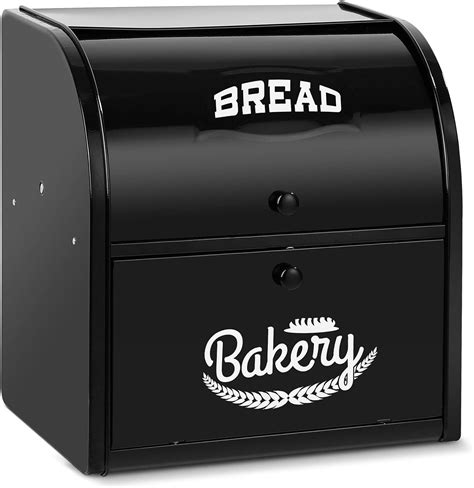 metal bread box set|stainless steel bread boxes.